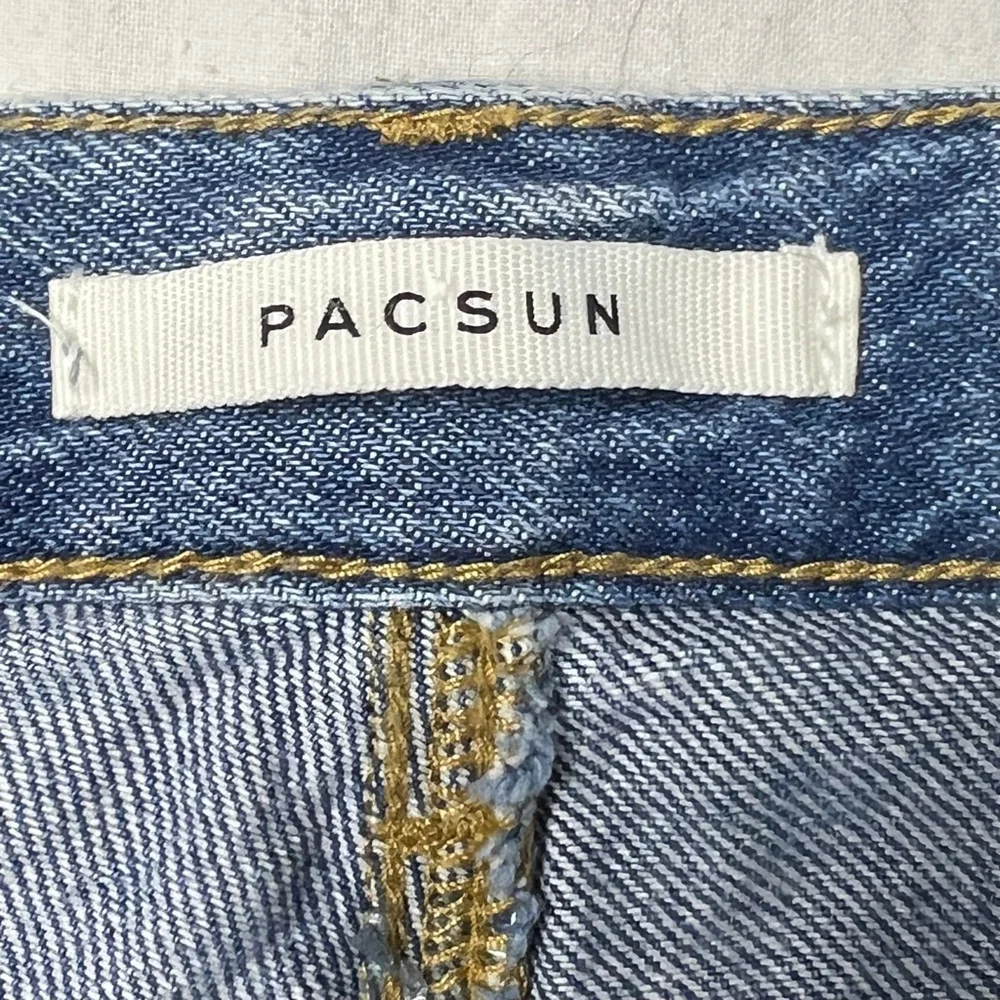 PacSun Swirl Print Denim High Waisted Shorts Size 23